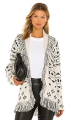Mother Fringed Alpaca-blend Knit Cardigan In Cream
