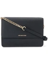 Michael Michael Kors 'large Daniela' Leather Crossbody Bag In Blue