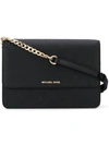 Michael Michael Kors 'large Daniela' Leather Crossbody Bag In 001 Black