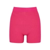 Jacquemus Le Short Arancia Ribbed Biker Shorts In Pink