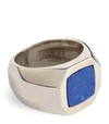 EMANUELE BICOCCHI STERLING SILVER AND LAPIS LAZULI CHEVALIER RING,17102849