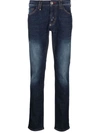 PHILIPP PLEIN STRAIGHT-CUT DENIM JEANS