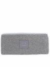 ACNE STUDIOS FACE-PATCH RIBBED KNIT HEADBAND