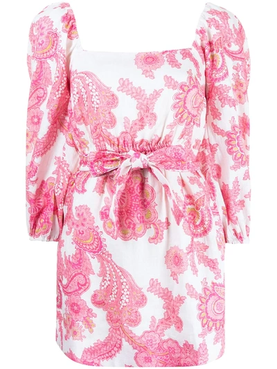 Alemais Juno Square-neck Mini Dress In Pink