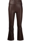 SPRWMN FLARED LEATHER TROUSERS