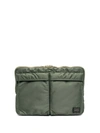 PORTER-YOSHIDA & CO LOGO PATCH PADDED CLUTCH