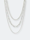 Sterling Forever Women's Kori Triple Layered Necklace In Grey