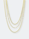 STERLING FOREVER STERLING FOREVER DAINTY THREE LAYER CHAIN NECKLACE