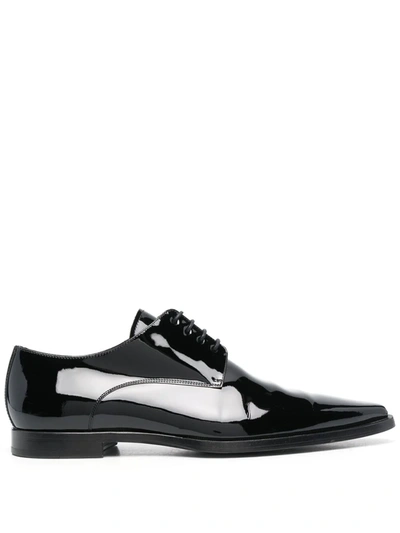 Dsquared2 High-shine Lace-up Shoes In Black