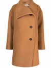 ACNE STUDIOS FUNNEL-NECK DOUBLE-BREASTED COAT