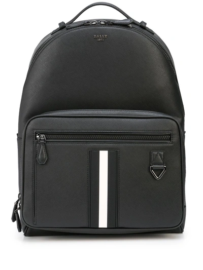 Bally Mavrick Leather Backpack In Black