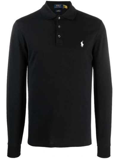 Polo Ralph Lauren Long-sleeve Polo Shirt In Schwarz