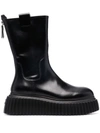 Agl Attilio Giusti Leombruni Milagros Platform Boots In 1013 Nero-nero