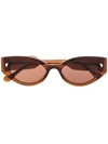 Nanushka Azalea Cat-eye Sunglasses In Braun