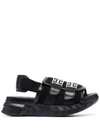 Givenchy Marshmallow 4g Slingback Sandals In 001 Black
