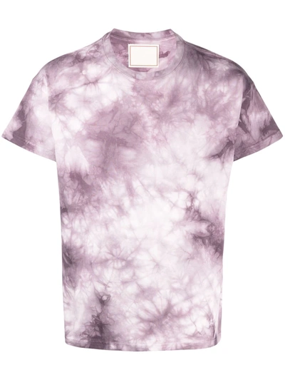 Jeanerica Tie-dye Print Cotton T-shirt In Purple