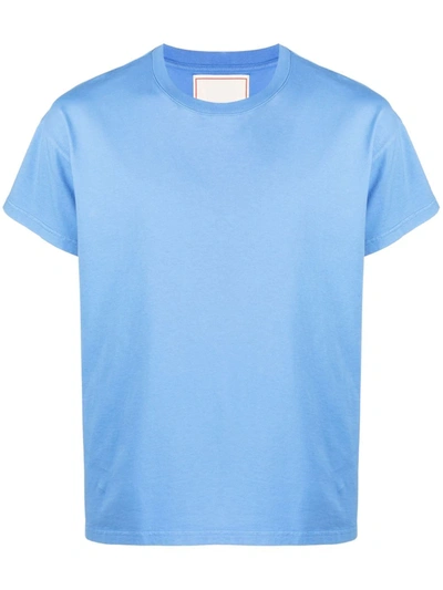 Jeanerica Short-sleeved Cotton T-shirt In Blue
