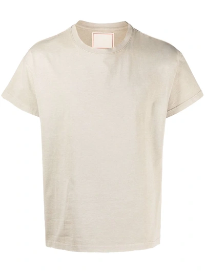 Jeanerica Round-neck Recycled Cotton T-shirt In Neutrals