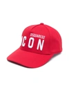 Dsquared2 Logo Embroidered Cap In Red