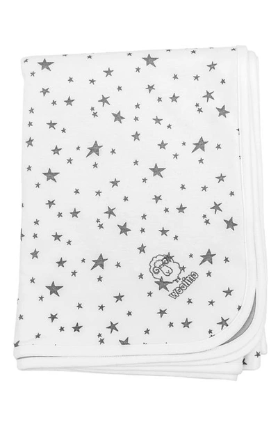 Woolino 4 Season Organic Cotton & Merino Wool Toddler Blanket In Gray Stars