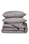 Nordstrom Antimicrobial Supima® Cotton Duvet Cover & Sham Set In Grey Nickel