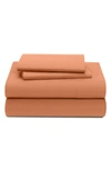 Nordstrom At Home Percale Sheet Set In Rust Leaf