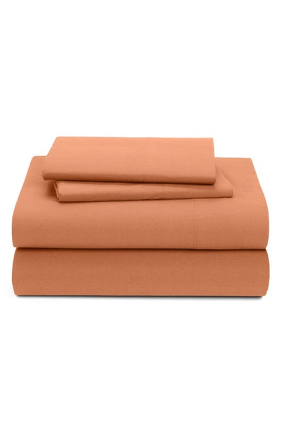 Nordstrom At Home Percale Sheet Set In Rust Leaf