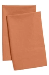 Nordstrom At Home Percale Pillowcases In Rust Leaf