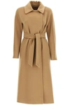 Max Mara Cielo Long Coat In Brown