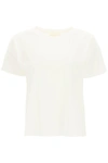 LOULOU STUDIO LOULOU STUDIO BASIC T-SHIRT WITH LOGO EMBROIDERY