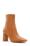 Aldo Theliven Bootie In Medium Brown Leather