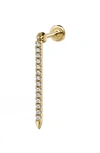 Maria Tash Eternity Bar Threaded 18kt Yellow Gold Single Earring With Diamonds In Yellow