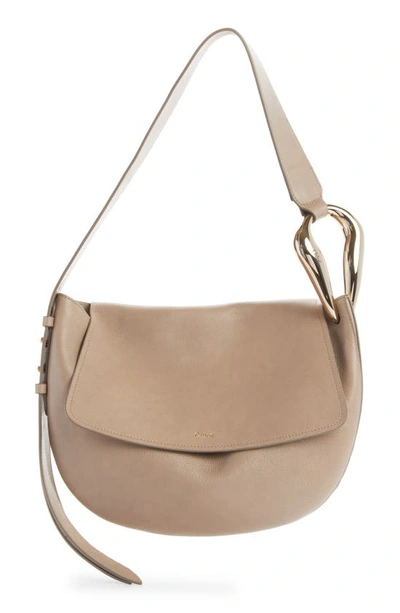 Chloé Kiss Leather Hobo In Blue