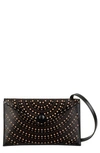 Alaïa Louise 20 Perforated Leather Clutch In Noir