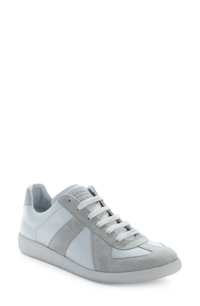Maison Margiela Replica Low Top Sneaker In Azure/ Silver Pearl