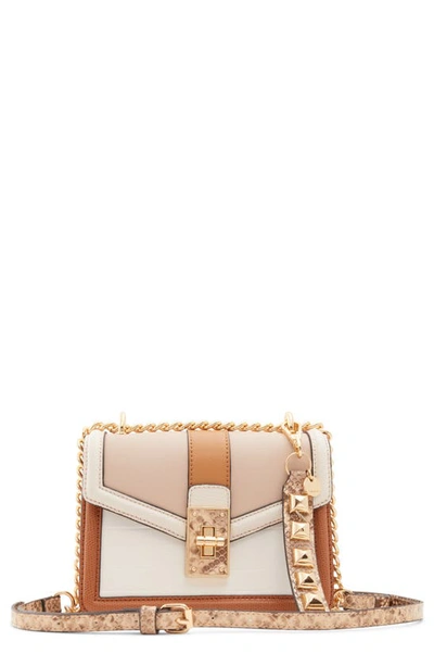 Aldo Thealliaa Colorblock Crossbody Bag In Dark Beige