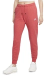 Nike Sportswear Essential Women's Fleece Pants In Magic Ember/ Heather/ White