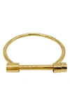 Adornia 14k Plated Screw Cuff Bracelet In Yellow