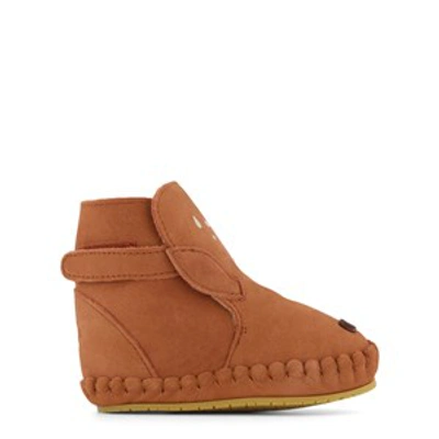 Donsje Amsterdam Babies'  Deer Walnut Nubuck Kapi Classic Lining Pre-walker Shoes In Brown