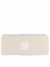 ACNE STUDIOS FACE-PATCH RIBBED KNIT HEADBAND