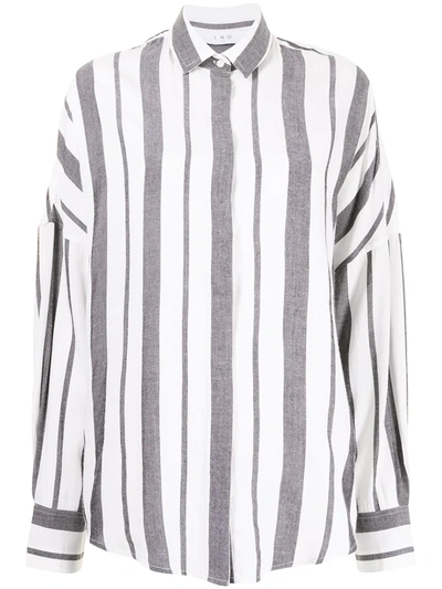 Iro Stripe-print Long-sleeved Shirt In White