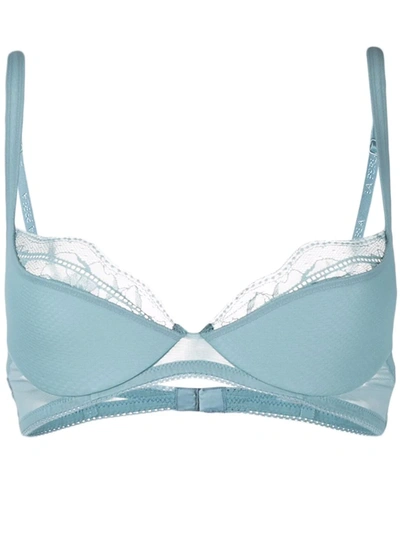 La Perla Showtime Lace Underwire Balconette Bra In Astral Blue