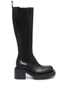 Bottega Veneta Patent Leather Knee-high Boots In Black