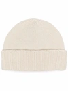 Drumohr Rass Cashmere Beanie In White