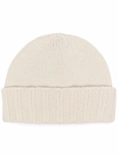 Drumohr Rass Cashmere Beanie In White