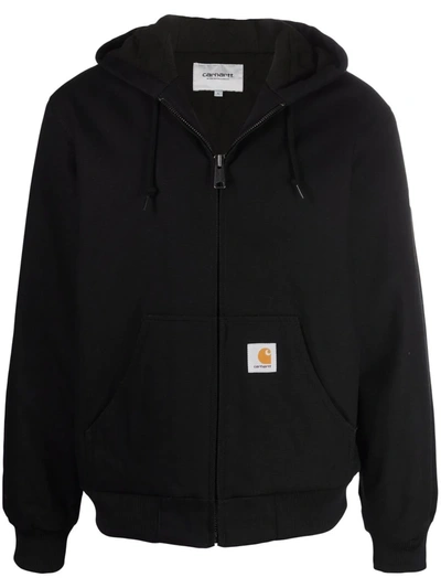 Carhartt Black Og Active Jacket Hooded Jacket In Animal Print