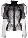 TOM FORD FLORAL-LACE HIGH-NECK BLOUSE