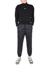Msgm Nylon Jogging Pants In Black