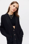 Bdg Ginnie Oversized Cardigan In Black Multi