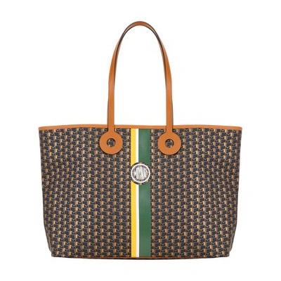 Moynat Oh! Tote Ruban Duo Gm In Carbon Bronze Cognac